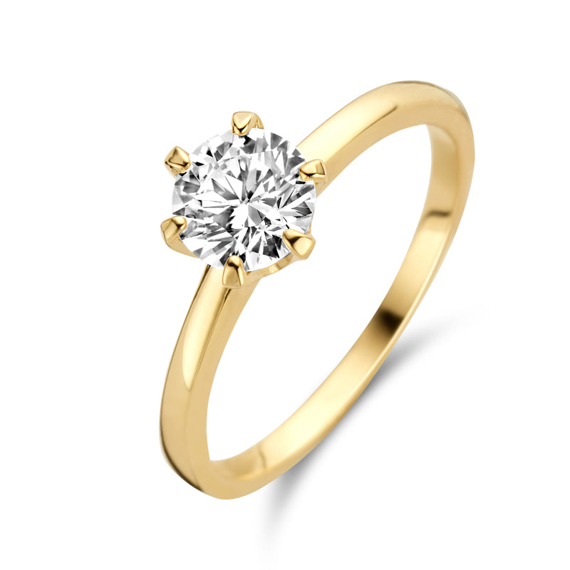Damenring mit Zirkonia 6mm Gold 585 57204