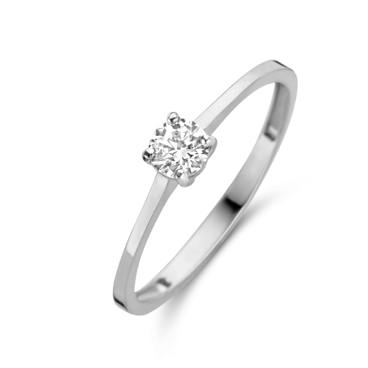 Damenring mit Zirkonia 4mm Weißgold 585 57631