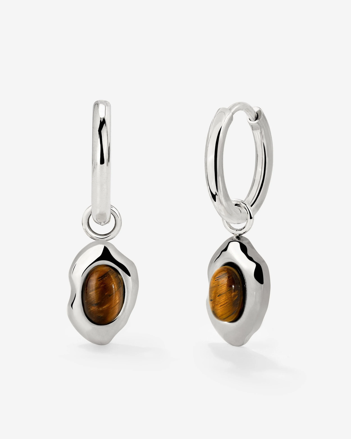 LUAMAYA Tiger's Eye Hoop Set Small