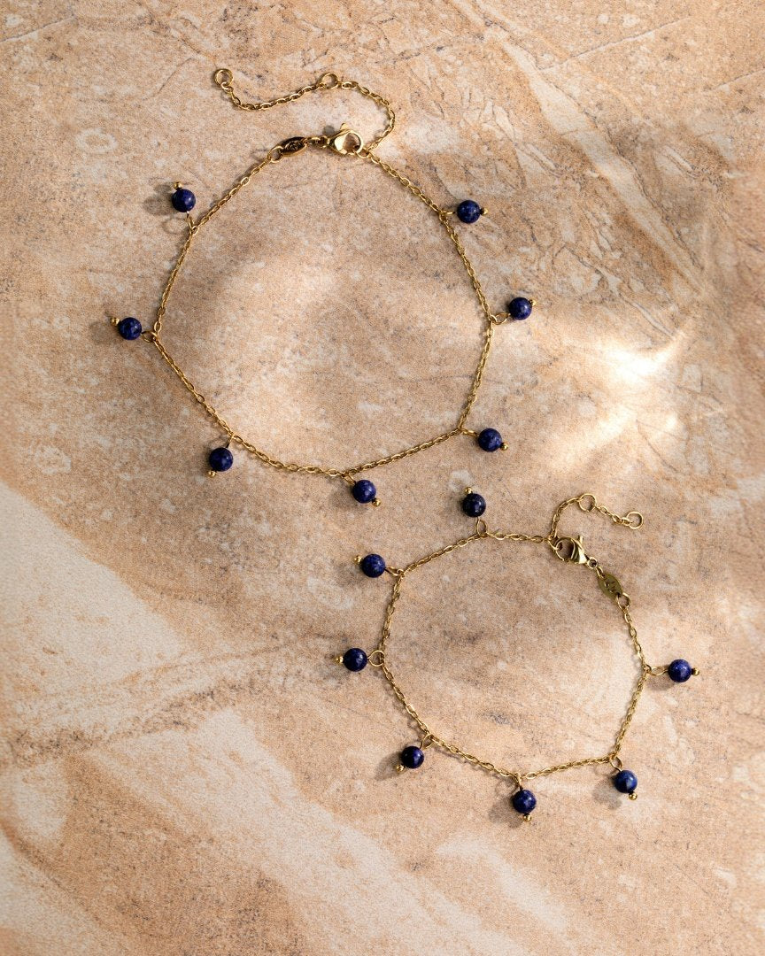 LUAMAYA Blue Bay Anklet Gold Fusskette