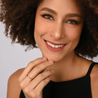 Ring aus Sterlingsilber Gelbgold plattiert mit flachem Geflecht RI-10072GP