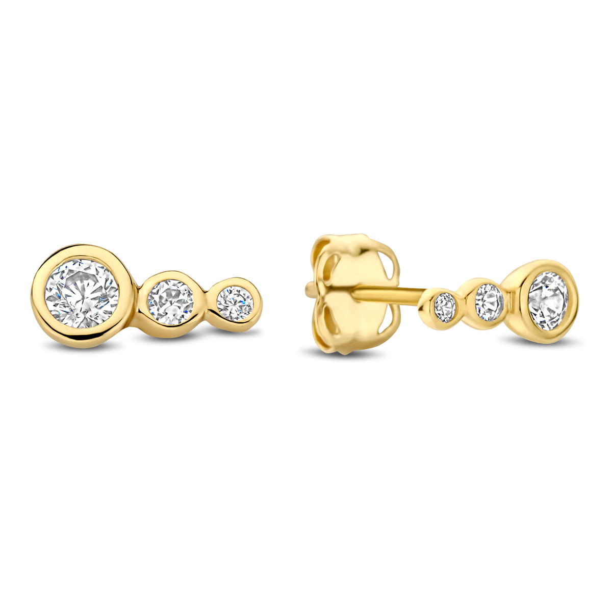 Ohrstecker 6 Zirkonia Gold 585 57881