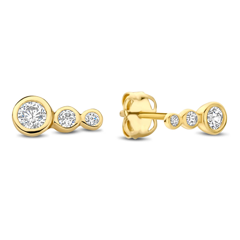 Ohrstecker 6 Zirkonia Gold 585 57881