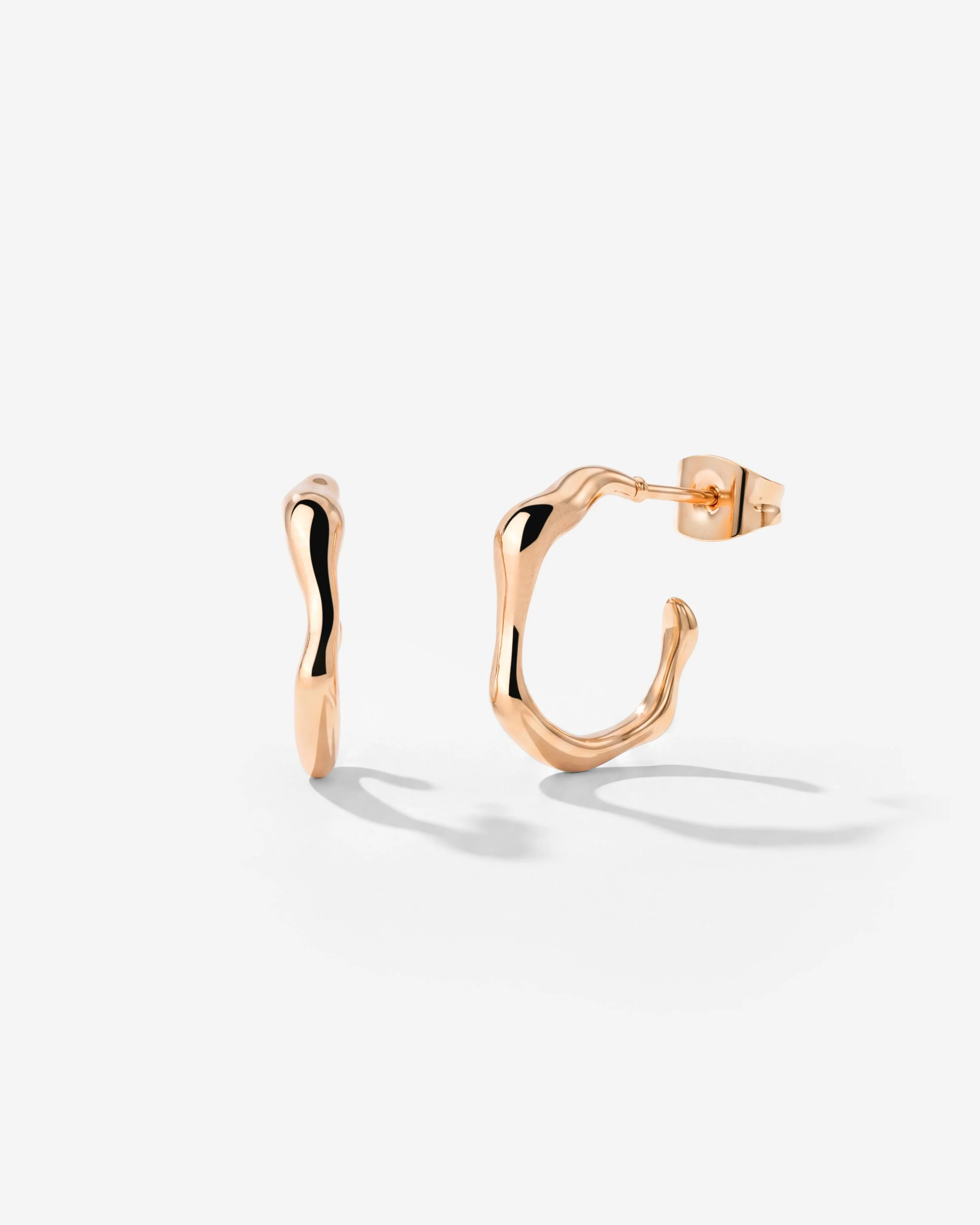 LUAMAYA Solar Wave Hoop Studs Small