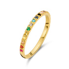 Damenring mit 24 bunten Zirkonia Gold 585 57662