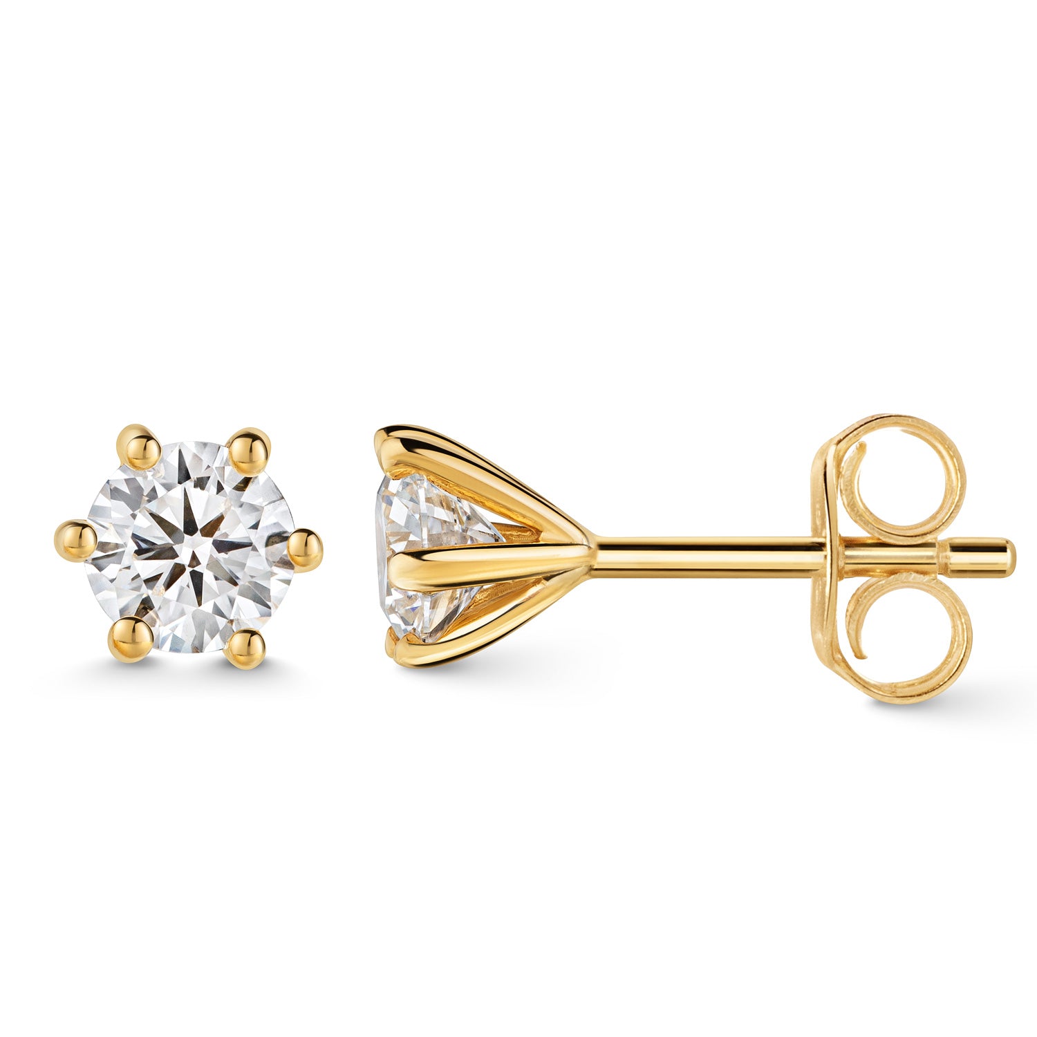 Lovebird Ohrstecker mit Lab Grown Brillant 1,00 ct. Gelbgold 585 LB702