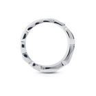 Ring aus Sterlingsilber, der aus einer Vielzahl von Formen mit mattem und glänzendem Finish zusammengesetzt ist 20-1016