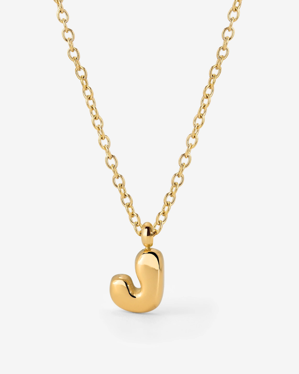 LUAMAYA Bubble Letter Necklace Gold ABC