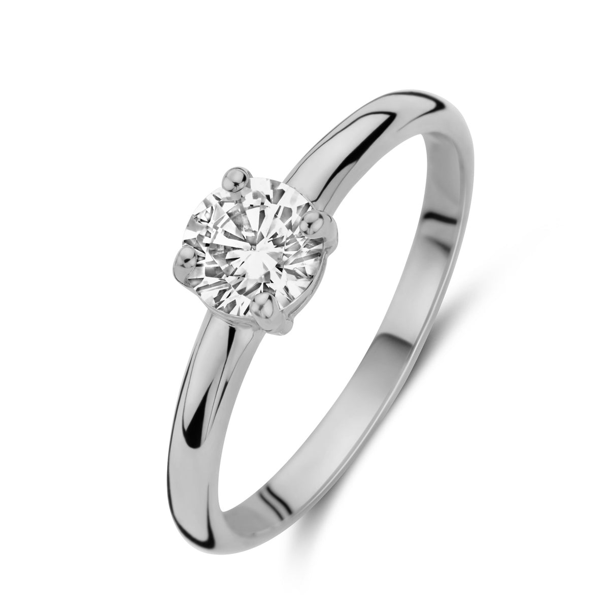 Damenring mit Zirkonia 5mm Weißgold 585 57798
