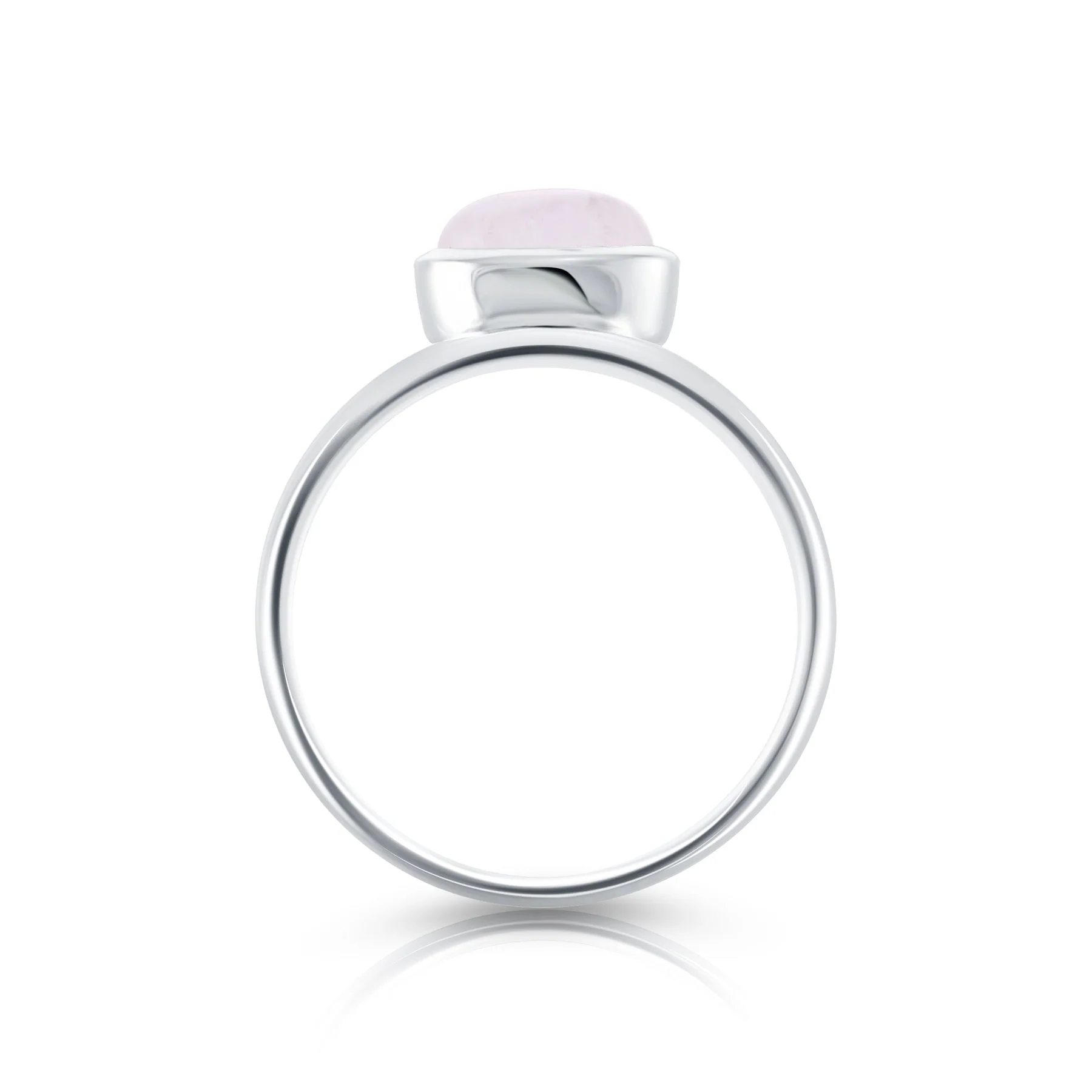 Sterling Silber Ring mit Regenbogen Mondstein ovaler Cabochon RI-10116A-50