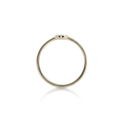 Kleiner Ring aus vergoldetem Sterlingsilber im Ethno-Stil, bei dem die glänzende und polierte Oberfläche mit Perlmutt RI-10102GP