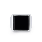 Sterlingsilber Siegelring mit Onyx 15mm R-4331