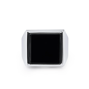 Sterlingsilber Siegelring mit Onyx 15mm R-4331