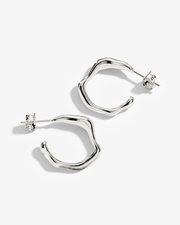 LUAMAYA Solar Wave Hoop Studs Medium