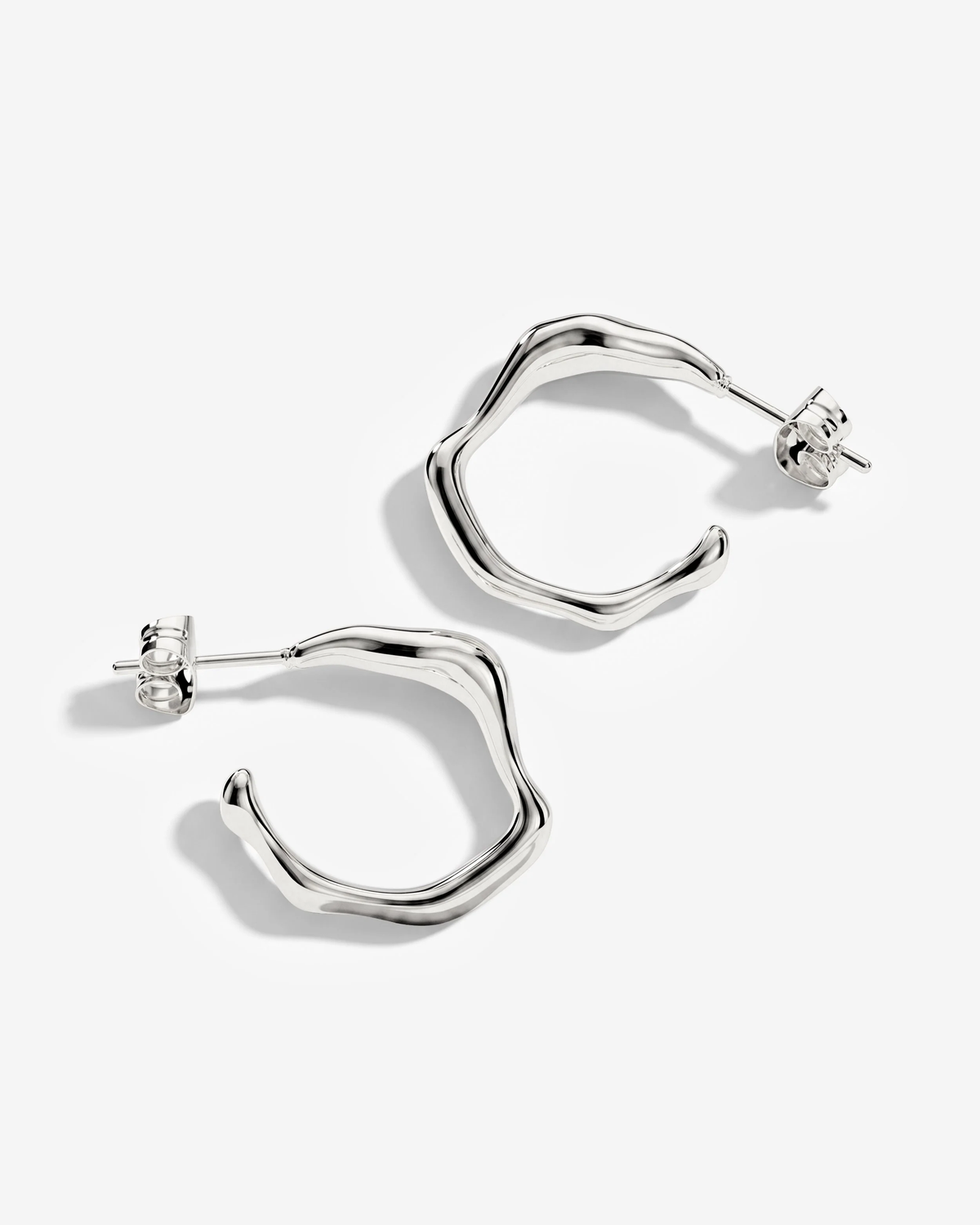 LUAMAYA Solar Wave Hoop Studs Medium