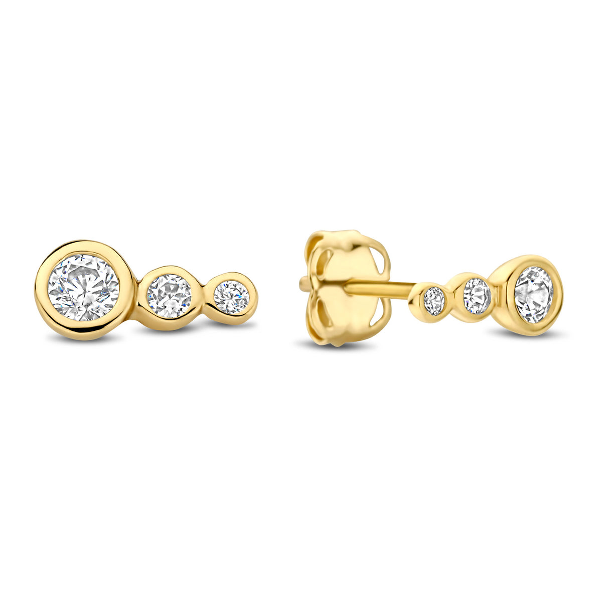 Ohrstecker 6 Zirkonia Gold 585 57882