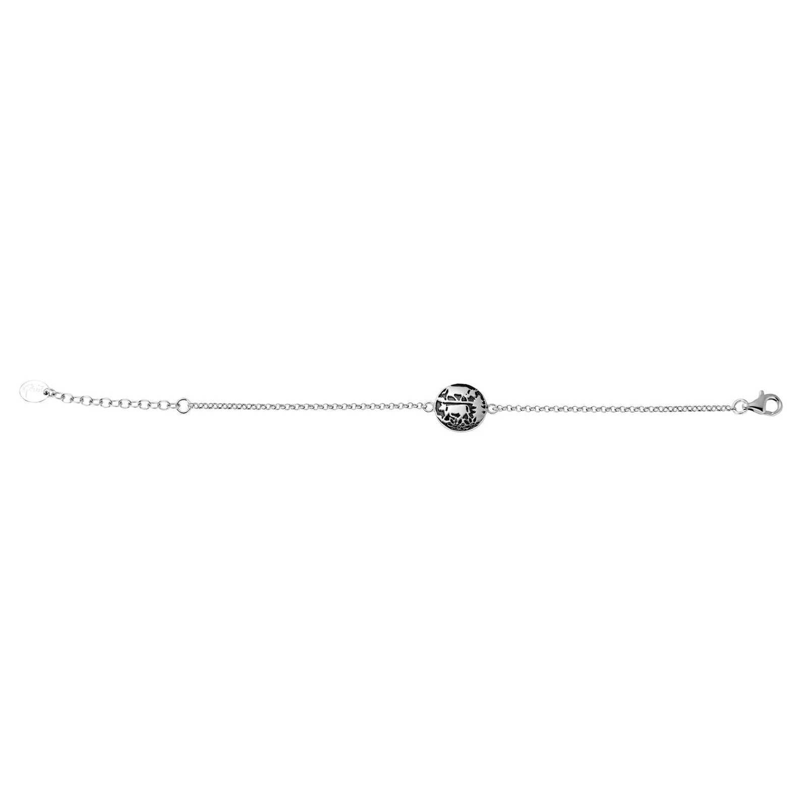 Sterlingsilber Armband mit bombiertes Profil-Element Poya Motiv B-7001
