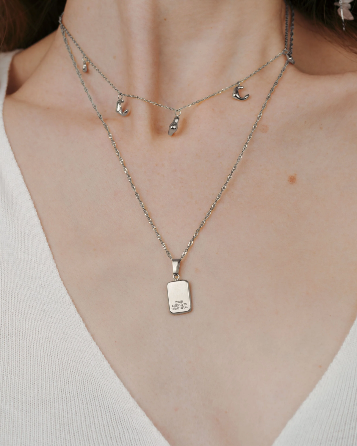 LUAMAYA Your energy is beautiful Necklace Silber