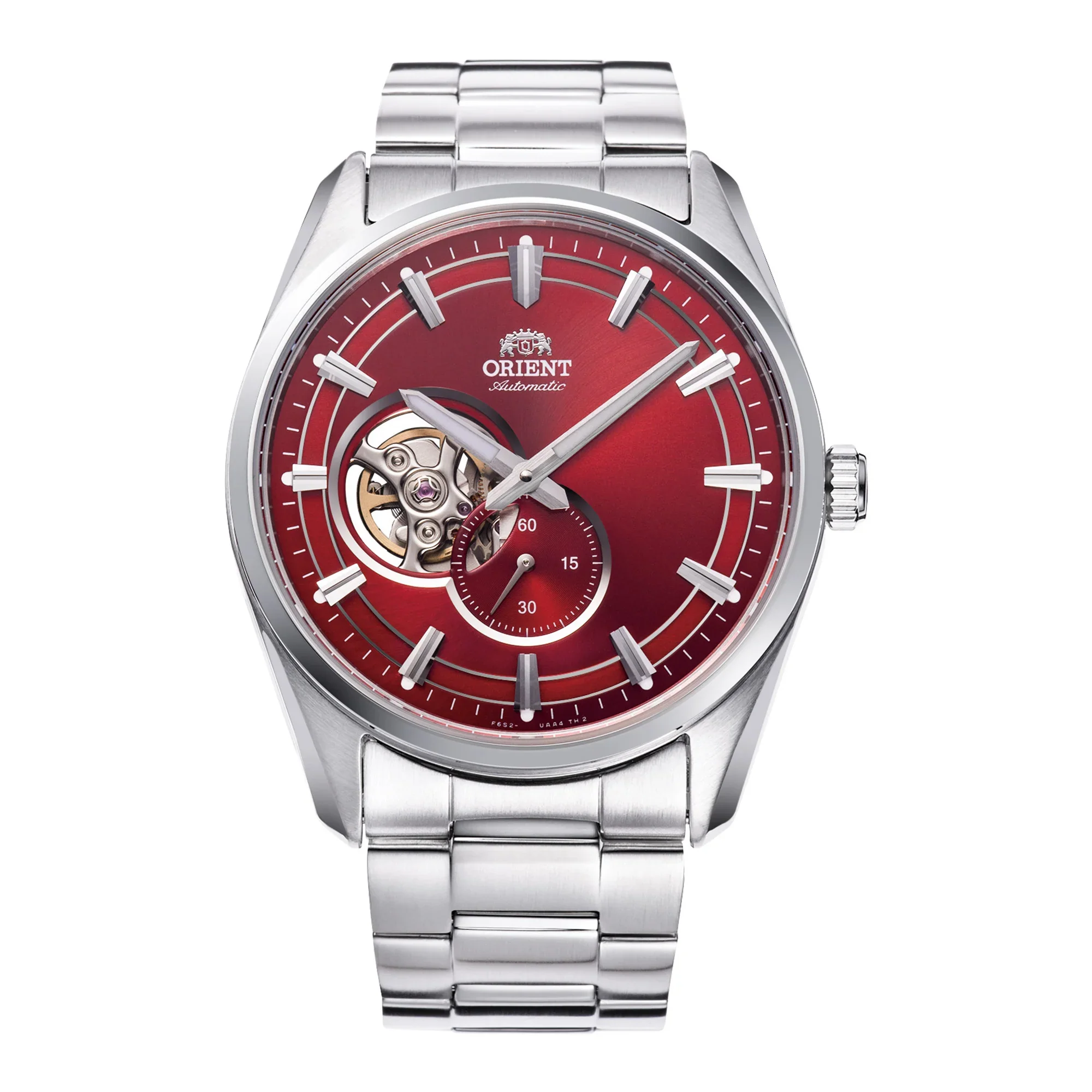 Orient Small Seconds Semi Skeleton Stahl Rot RA-AR0010R