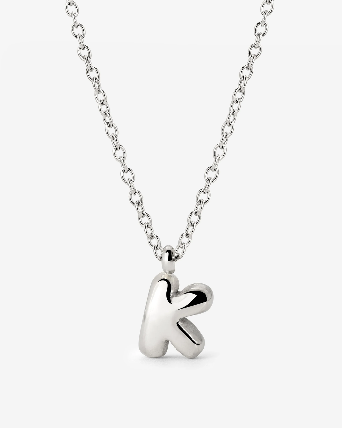 LUAMAYA Bubble Letter Necklace Silber ABC