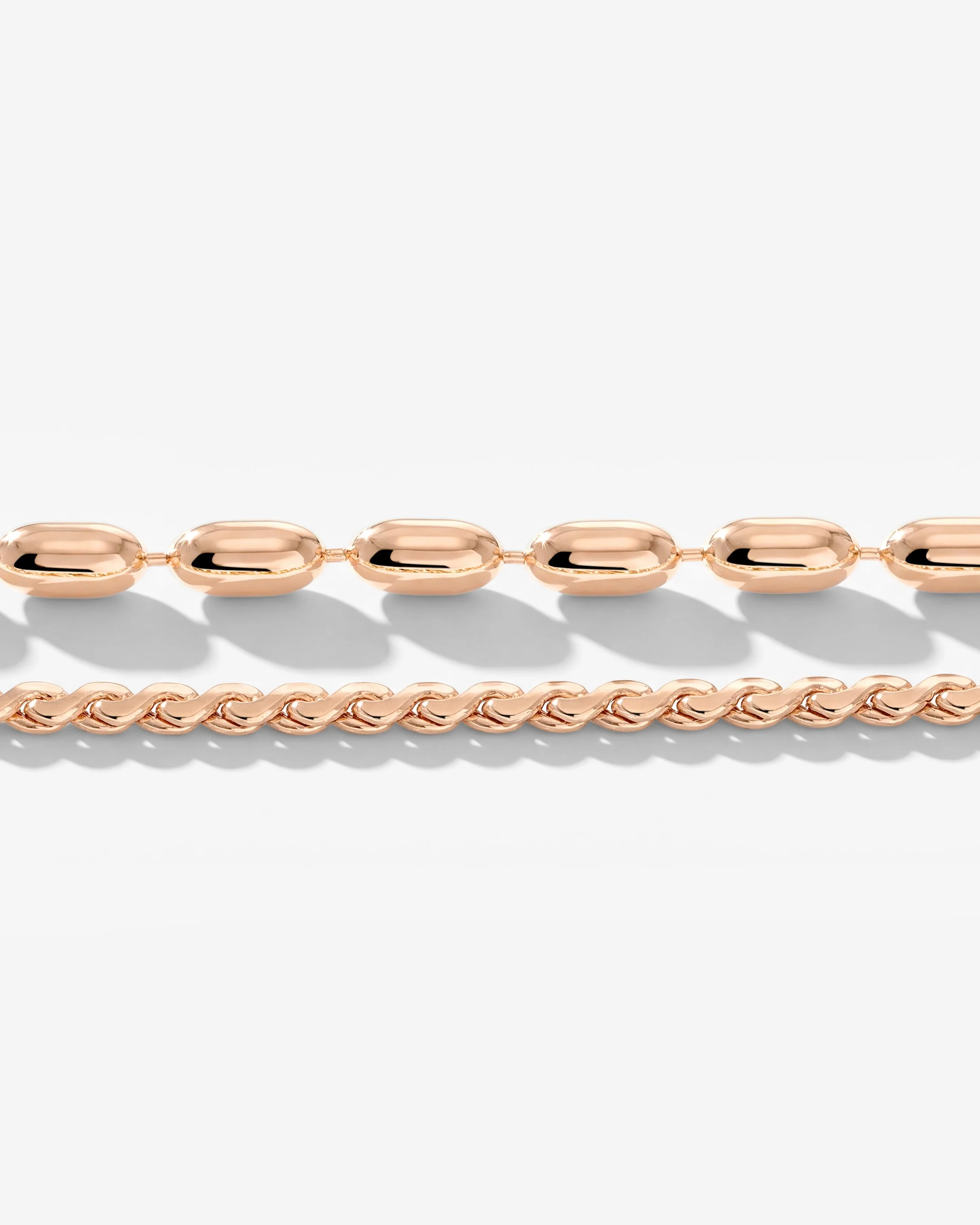 LUAMAYA Droplet Double Necklace Roségold