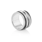 Massiver Ring aus Sterlingsilber R-34X-M