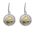 Set aus Halskette und Ohrringen aus Bicolor Sterling Silber mit Matterhorn und Edelweiss Motiv S-7004