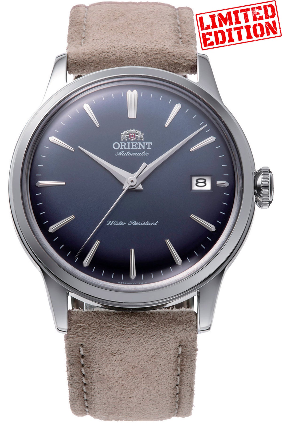 Orient Bambino 38mm Wildleder Nachtblau RA-AC0M12L