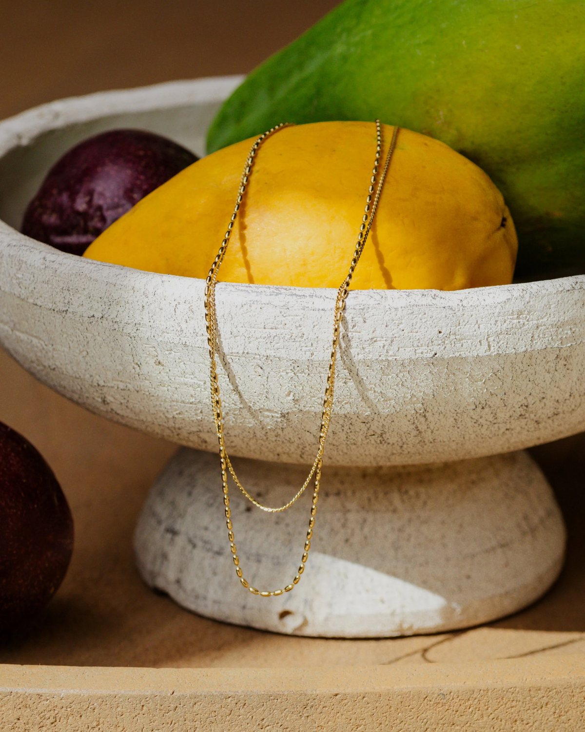 LUAMAYA Droplet Double Necklace