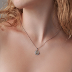 Set aus Halskette und Ohrringen aus Bicolor Sterling Silber mit Matterhorn und Edelweiss Motiv S-7004