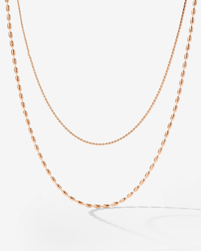 LUAMAYA Droplet Double Necklace