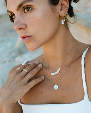 LUAMAYA Shell Relic Hoop Set Small