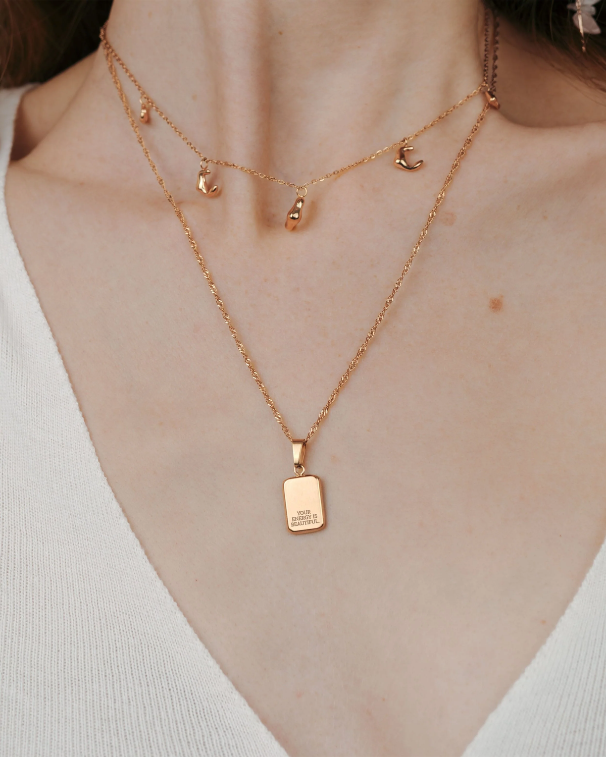 LUAMAYA Your energy is beautiful Necklace Roségold