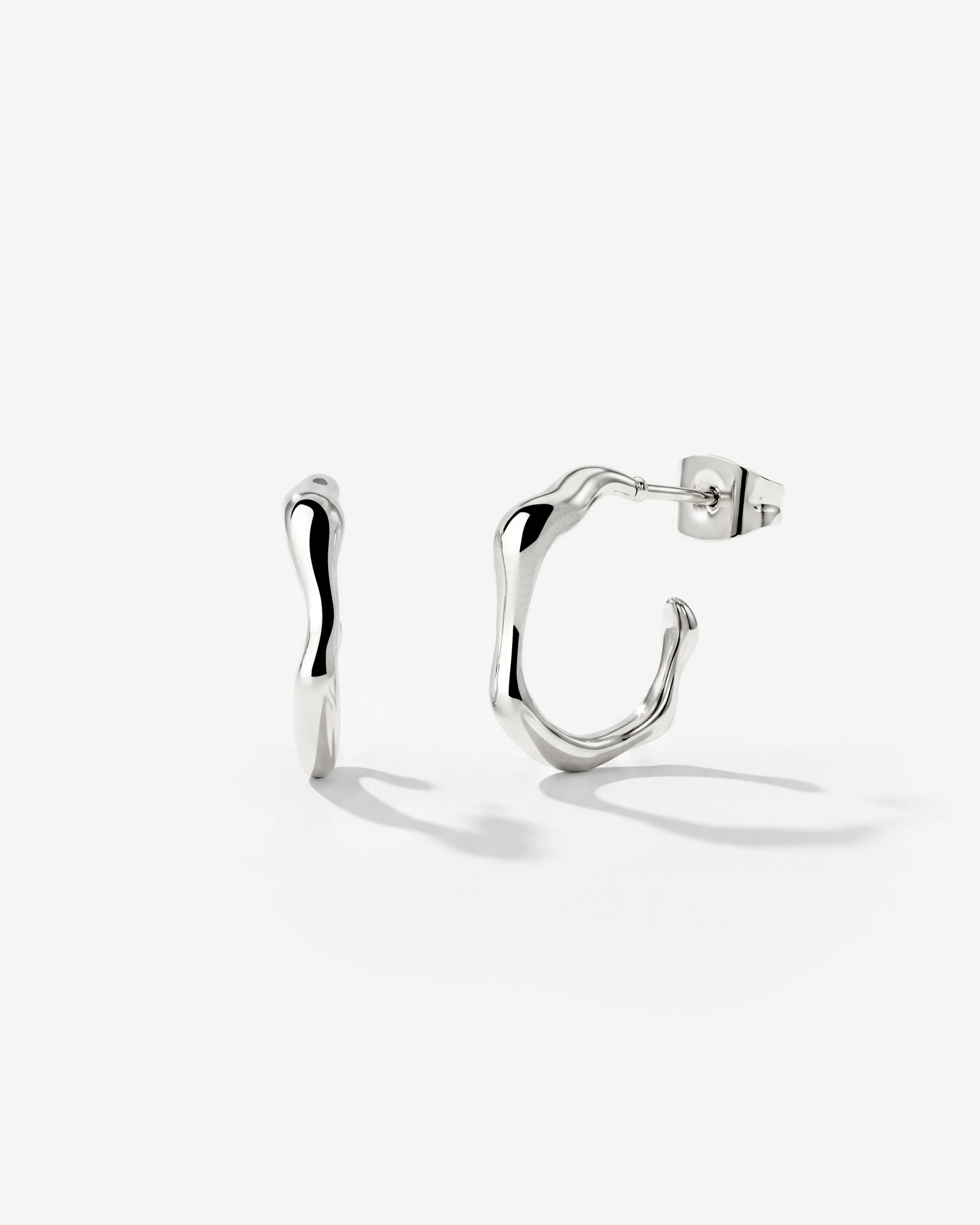 LUAMAYA Solar Wave Hoop Studs Small