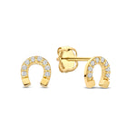 Ohrstecker Hufeisen mit 16 Zirkonia Gold 585 57851