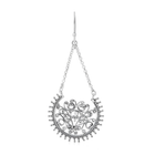 Hängende Ohrringe aus Sterlingsilber im orientalischen Stil mit einem Hauch von Oxidation E-2496