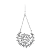 Hängende Ohrringe aus Sterlingsilber im orientalischen Stil mit einem Hauch von Oxidation E-2496