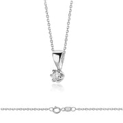 Lovebird Collier mit Brillant 0,05 ct. Weissgold 585 LB118