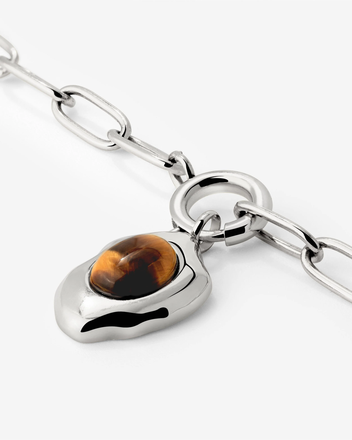 LUAMAYA Tiger's Eye Oval Links Necklace