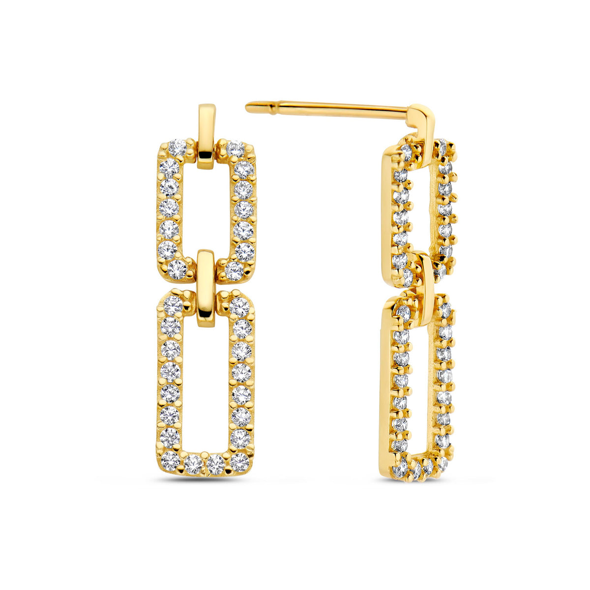 Ohrstecker mit 64 Zirkonia Gold 585 57706