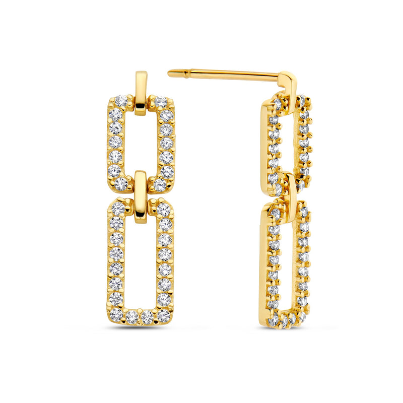 Ohrstecker mit 64 Zirkonia Gold 585 57706