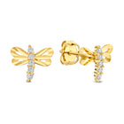 Ohrstecker Libelle 10 Zirkonia Gold 585  57858