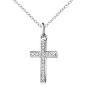Lovebird Anhänger Kreuz mit Brillant 0,08 ct. Weißgold 585 LB342