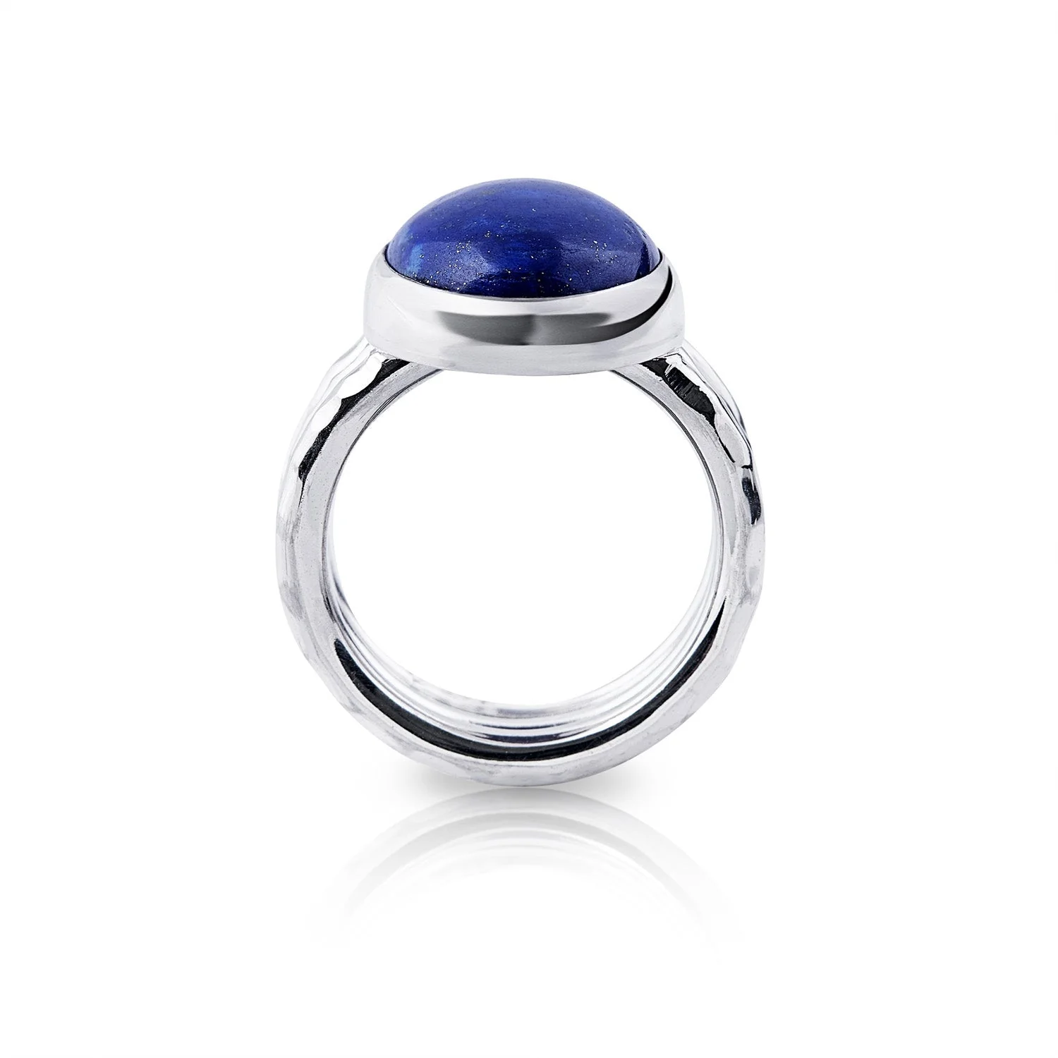 Ring aus Sterlingsilber mit wunderschönem oval Lapislazuli (11x17mm) R-4333-52