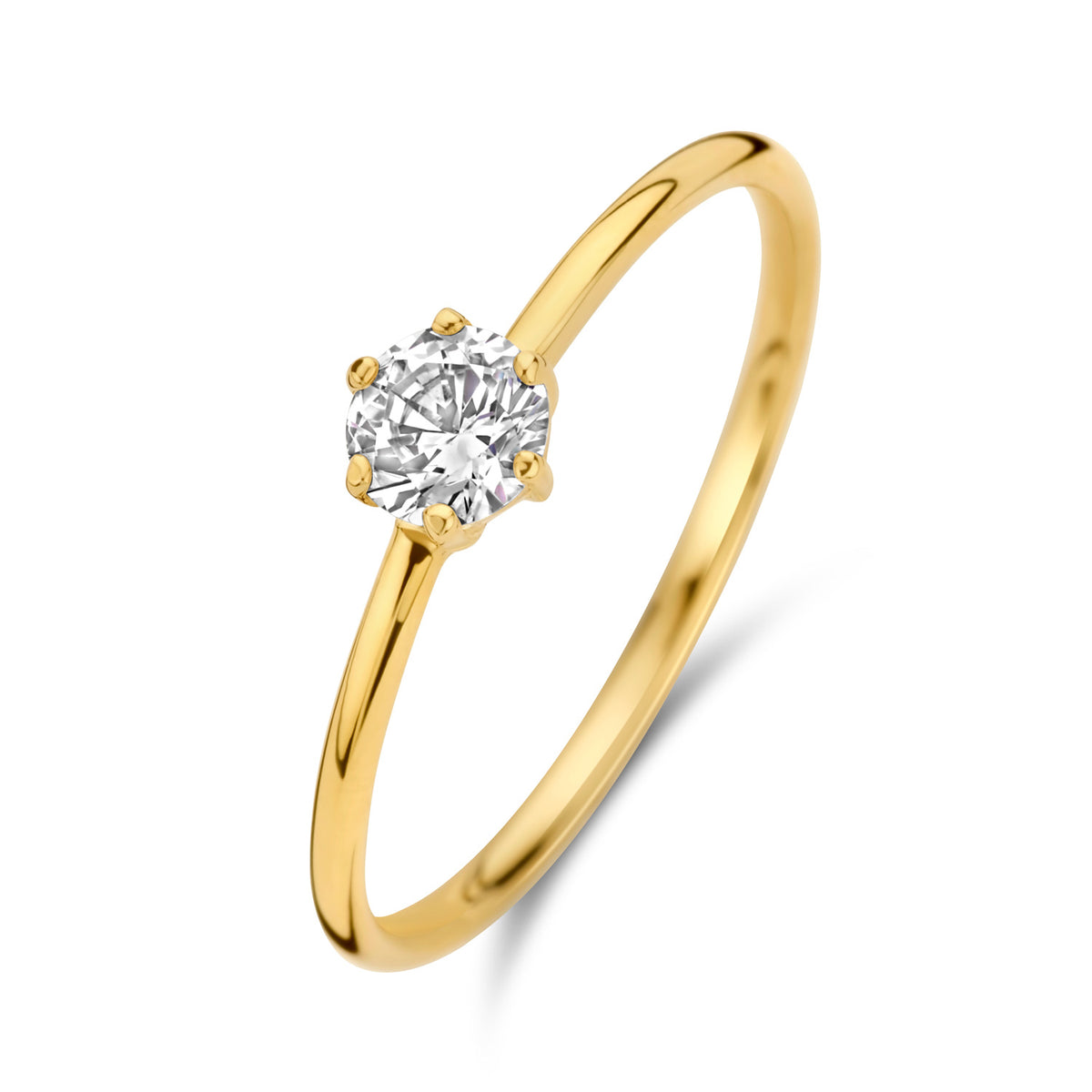 Damenring mit Zirkonia 4mm Gold 585 57793