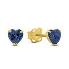 Ohrstecker Herz Zirkonia blau Gold 585 57688