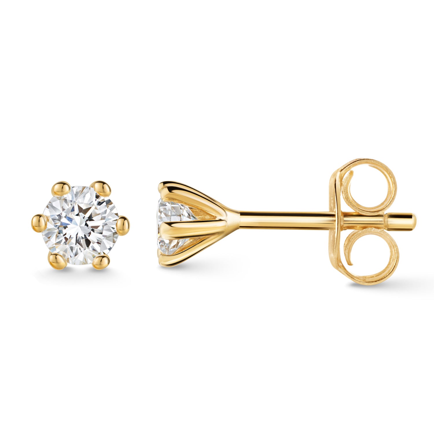 Lovebird Ohrstecker mit Lab Grown Brillant 0,50 ct. Gelbgold 585 LB700