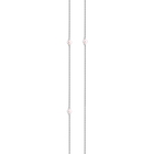 Halskette aus rhodiniertem Sterlingsilber mit langer glänzender geflochtener Kette und mehreren runden weißen Süßwasserperlen als Zwischenstücke N-4641
