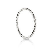 Ring aus Sterlingsilber mit glänzender Torsade RI-10035P