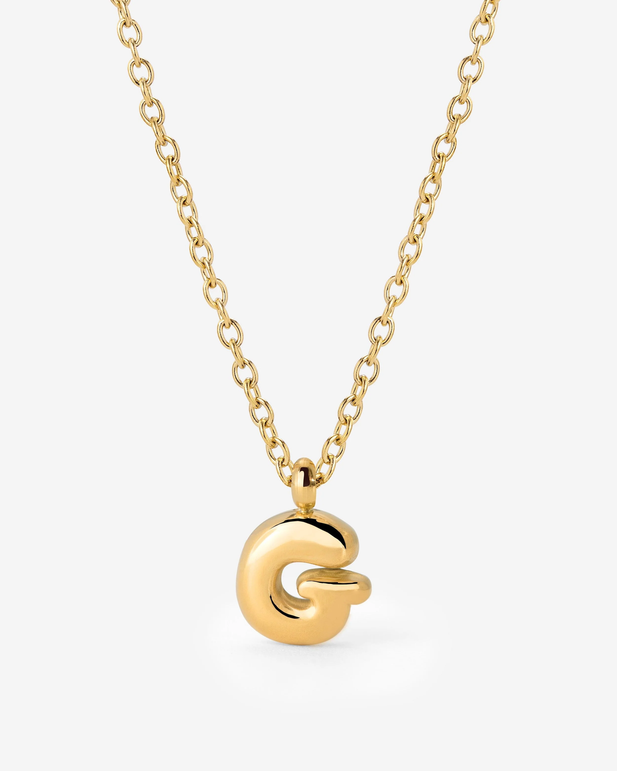 LUAMAYA Bubble Letter Necklace Gold ABC